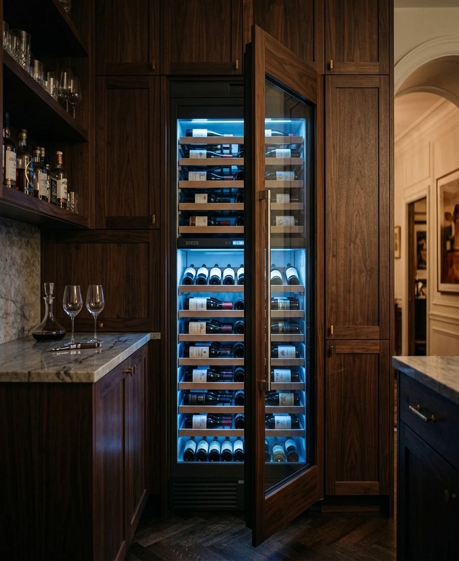 Wine cooler and storage repair in a Manhattan kitchen